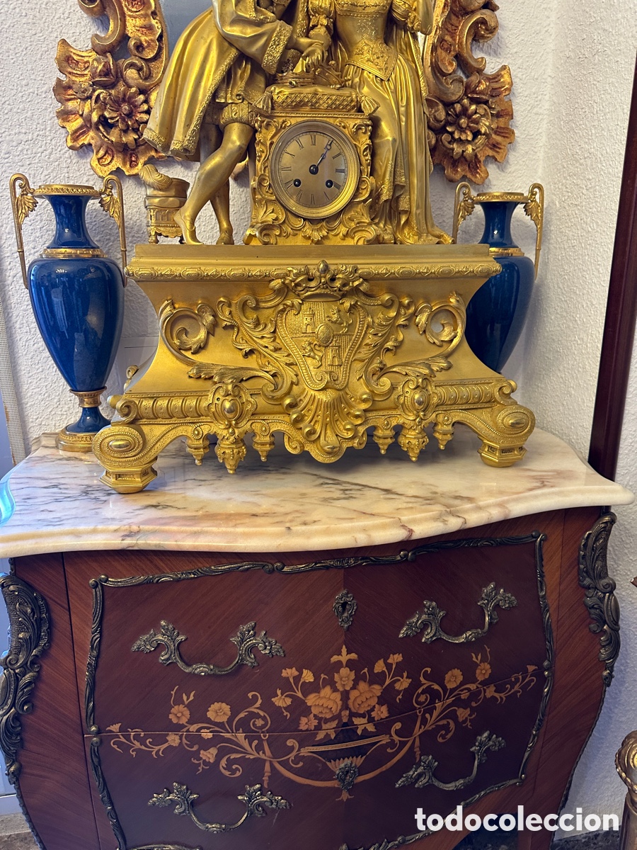 Antig&uuml;edades: C&oacute;moda de madera y m&aacute;rmol - Foto 6