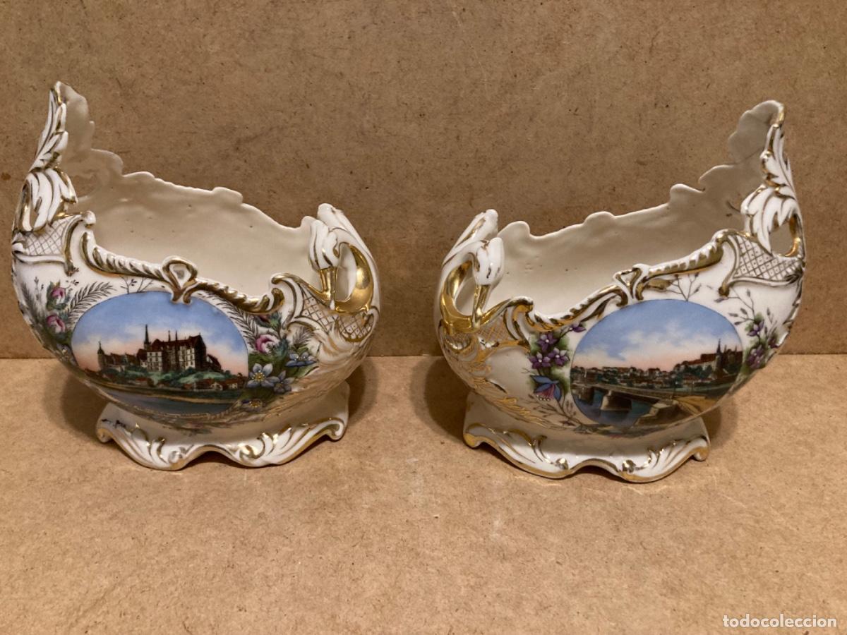 Antig&uuml;edades: Pareja de centros de Meissen - Foto 2