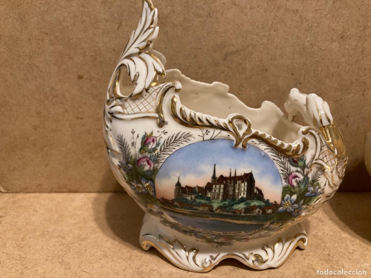 Antig&uuml;edades: Pareja de centros de Meissen - Foto 3