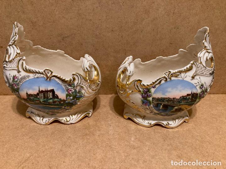 Antig&uuml;edades: Pareja de centros de Meissen - Foto 1
