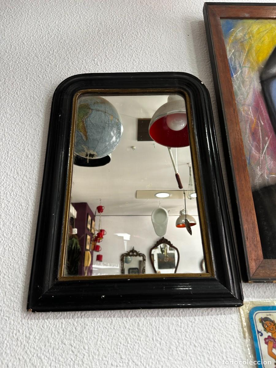 Antig&uuml;edades: ESPEJO MADERA NEGRA - Foto 1