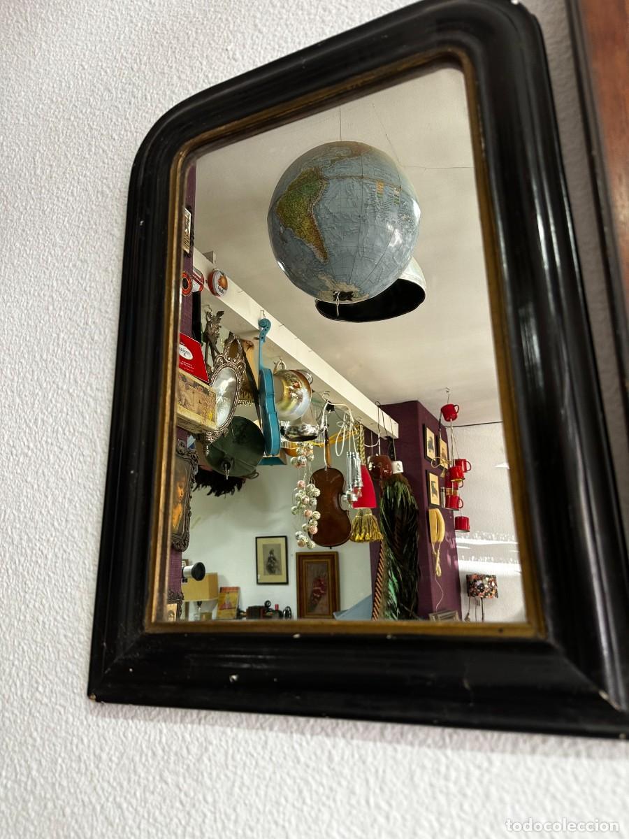 Antig&uuml;edades: ESPEJO MADERA NEGRA - Foto 2