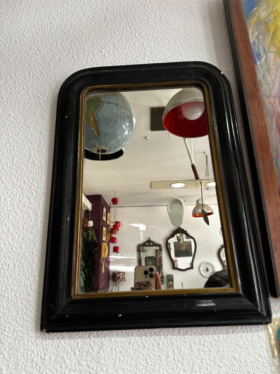Antig&uuml;edades: ESPEJO MADERA NEGRA - Foto 3