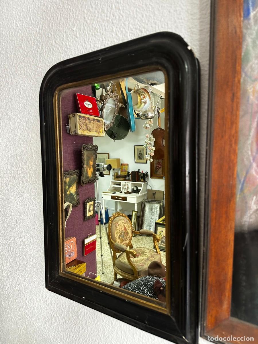 Antig&uuml;edades: ESPEJO MADERA NEGRA - Foto 5