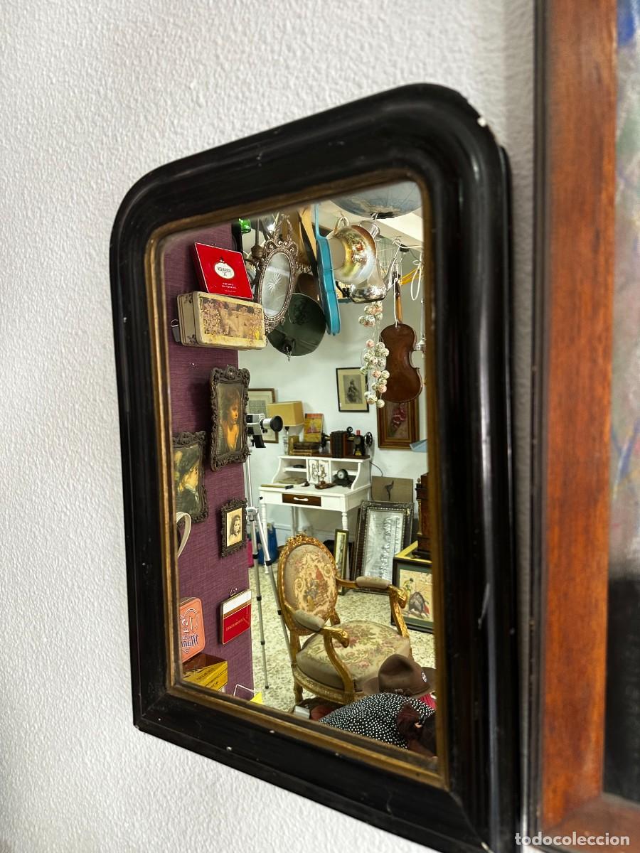 Antig&uuml;edades: ESPEJO MADERA NEGRA - Foto 6