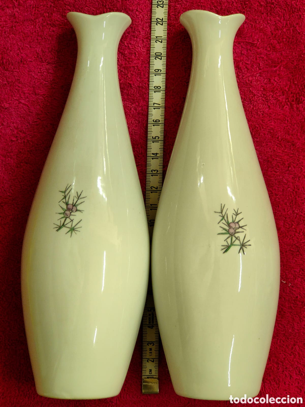 Antig&uuml;edades: 2 floreros de porcelana - Foto 2