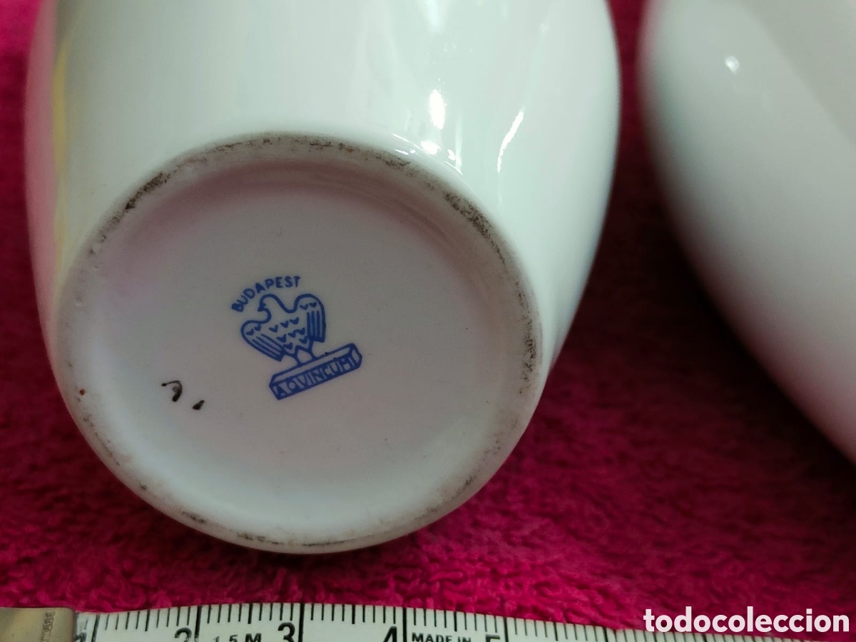 Antig&uuml;edades: 2 floreros de porcelana - Foto 3