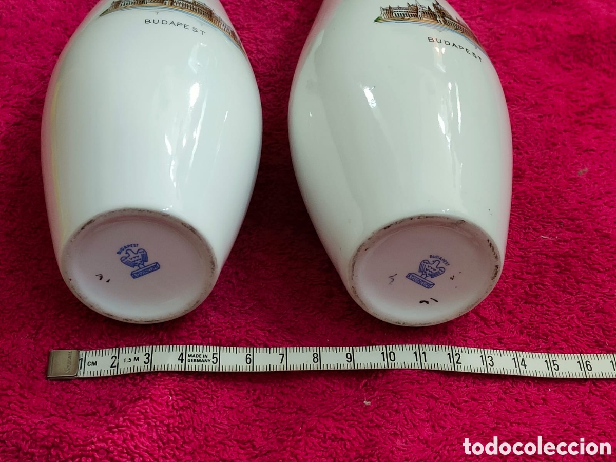 Antig&uuml;edades: 2 floreros de porcelana - Foto 8