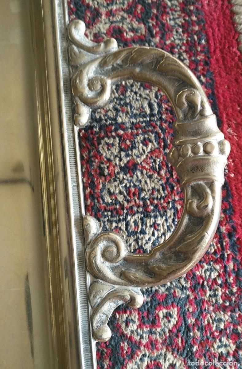Antig&uuml;edades: M237 Bandeja rectangular alpaca con se&ntilde;al - 48cm x 28cm - Foto 3