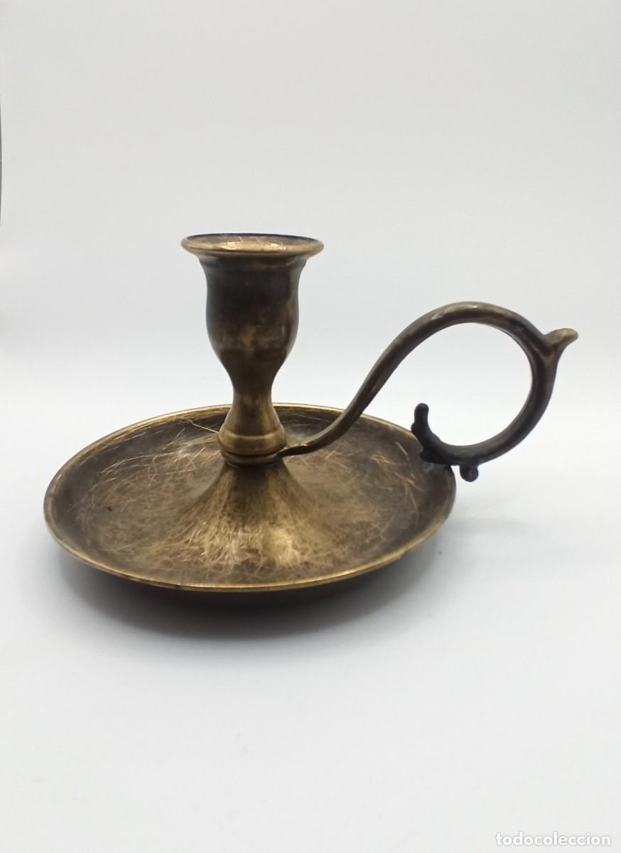 Antig&uuml;edades: Palmatoria vela bronce - Foto 1