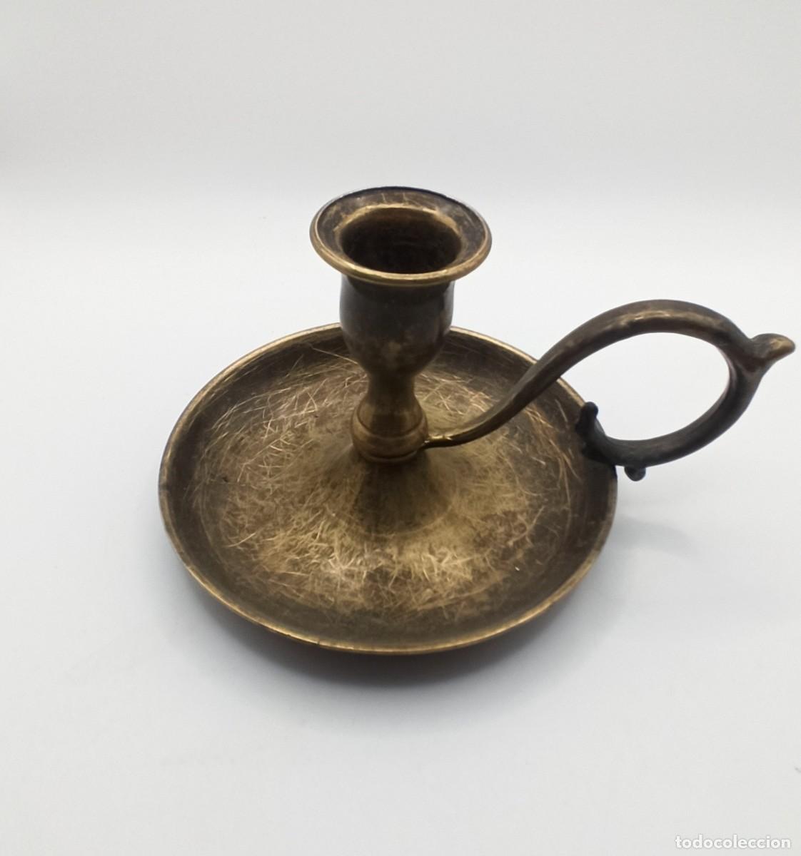 Antig&uuml;edades: Palmatoria vela bronce - Foto 2