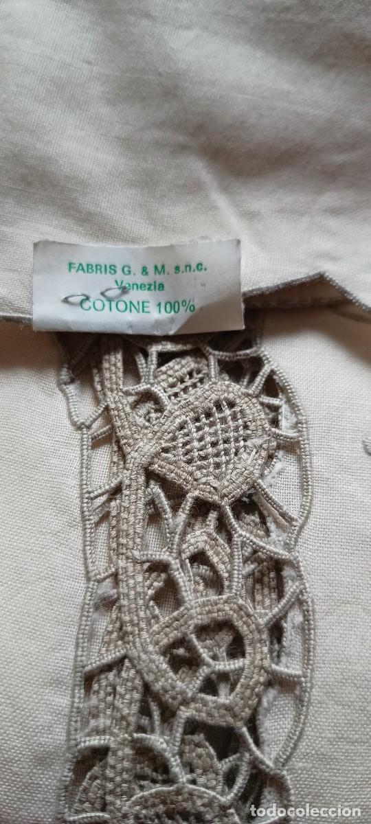 Antig&uuml;edades: Manteler&iacute;a bordada 100% algod&oacute;n - 8 servilletas - - Foto 5