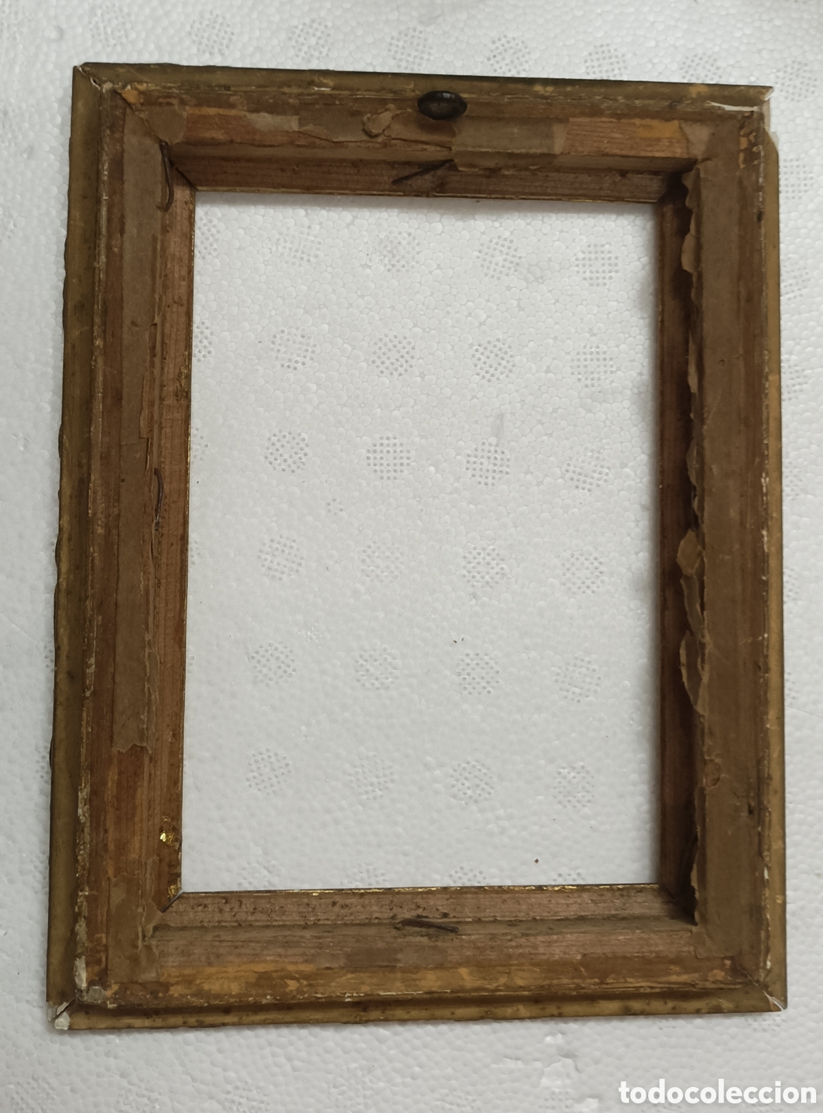 Antig&uuml;edades: Antiguo Marco de madera dorada y estuco - Foto 2