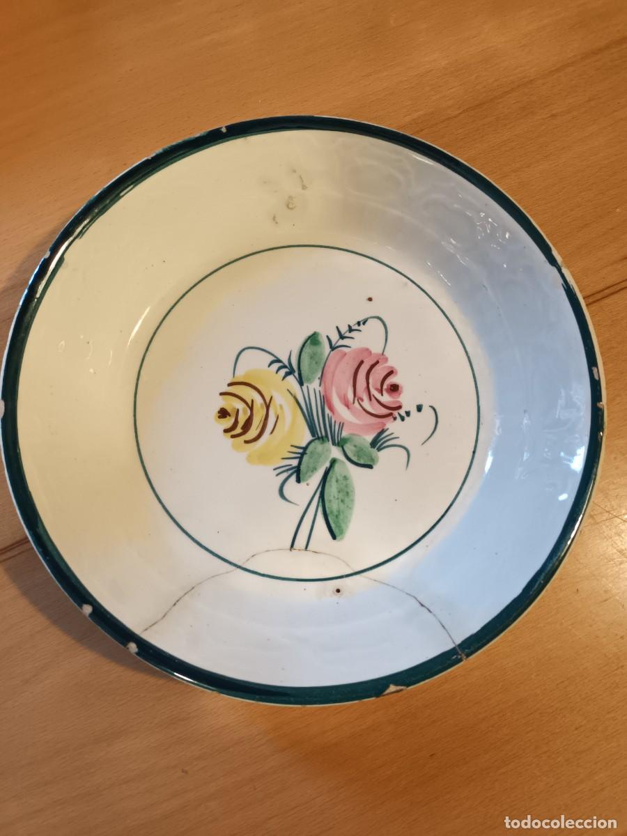 Antig&uuml;edades: PLATO DE CER&Aacute;MICAS ESMALTADA S. XIX - Foto 1