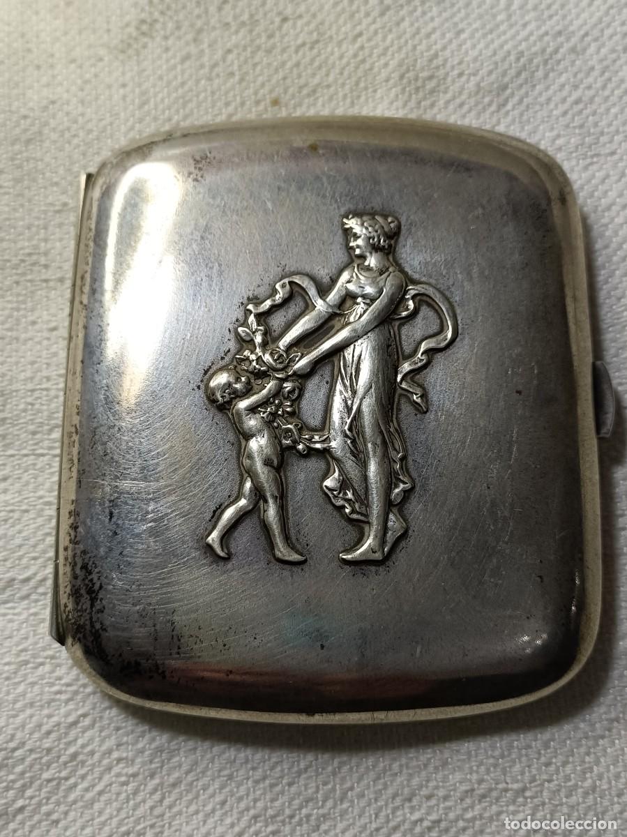 Antig&uuml;edades: Antigua pitillera en plata - Foto 1