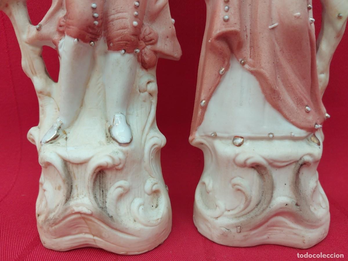Antig&uuml;edades: PAREJA DE FIGURAS FRANCESAS DE BISCUIT - Foto 3