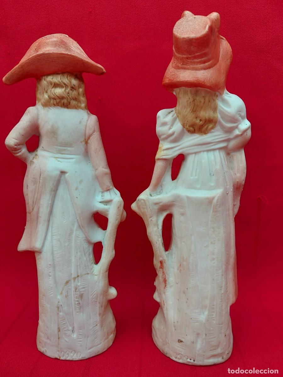 Antig&uuml;edades: PAREJA DE FIGURAS FRANCESAS DE BISCUIT - Foto 8