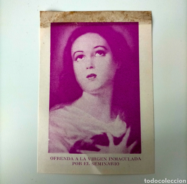 Antiguidades: Ofrenda a la Virgen de la Inmaculada por el Seminario. Oraci&oacute;n de los ni&ntilde;os por el seminario.A&ntilde;os 70