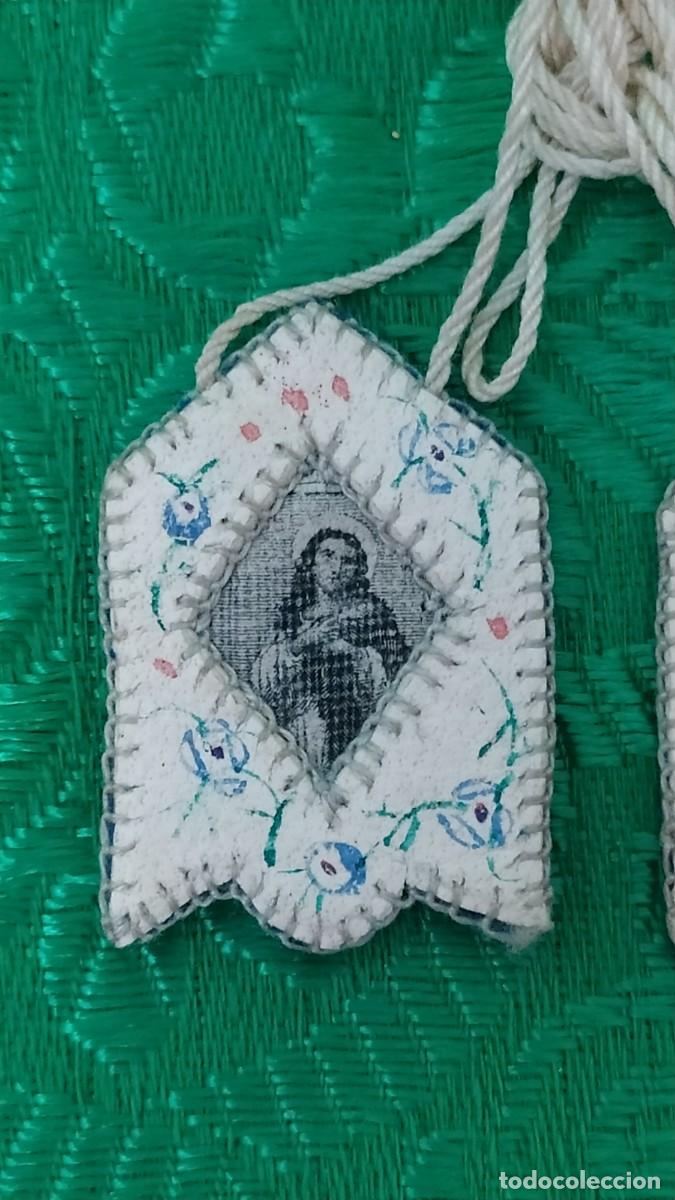 Antig&uuml;edades: ESCAPULARIO CON IMAGEN DE MAR&Iacute;A INMACULADA - Foto 4