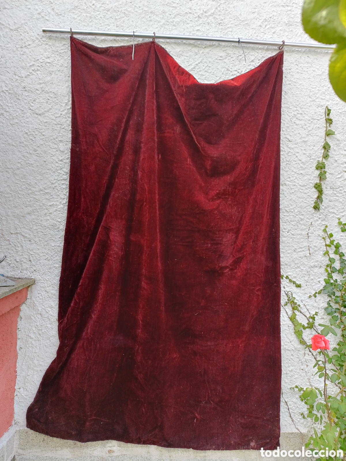 Antig&uuml;edades: Cortinas, tela terciopelo - Foto 2