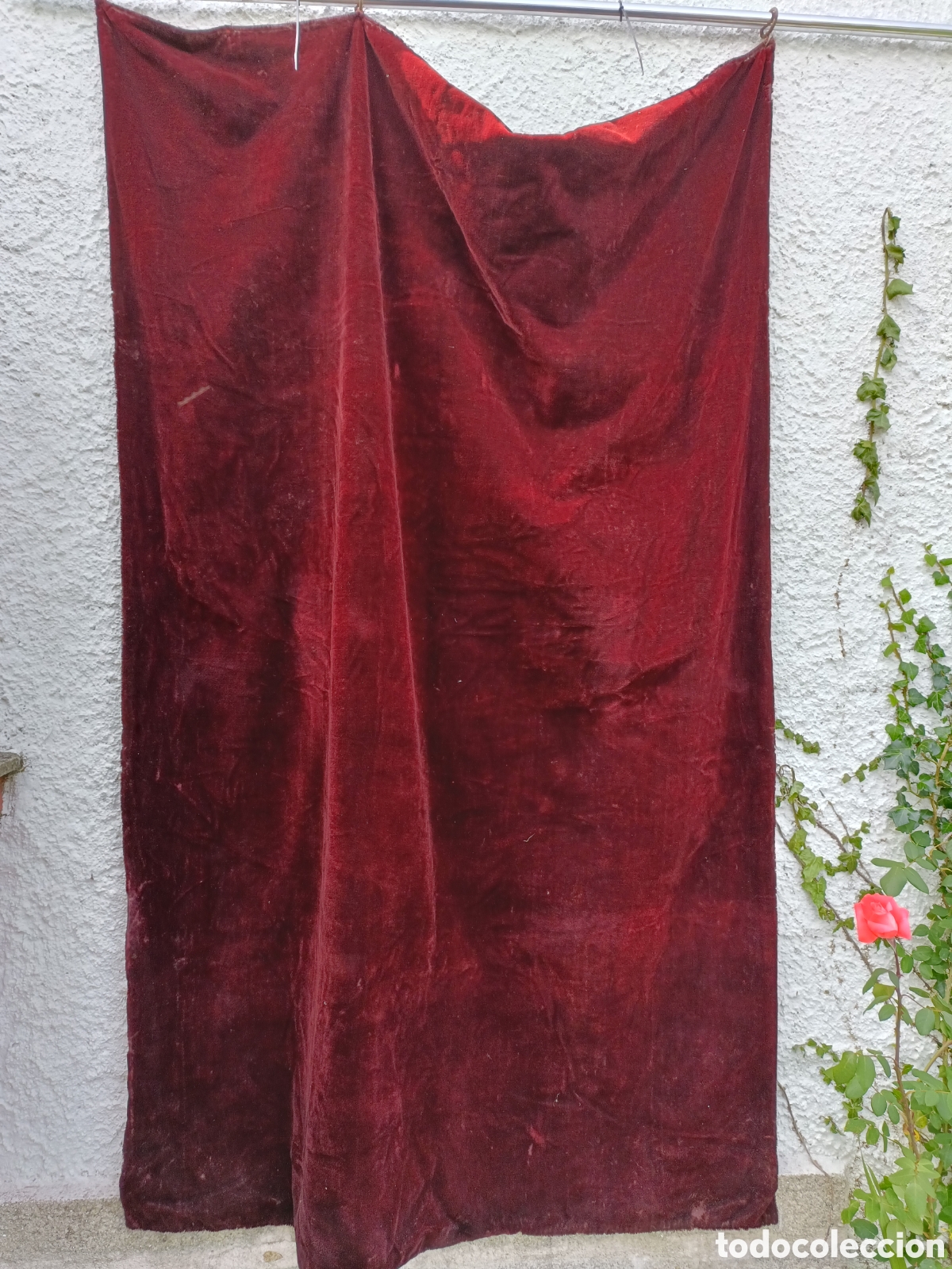 Antig&uuml;edades: Cortinas, tela terciopelo - Foto 4