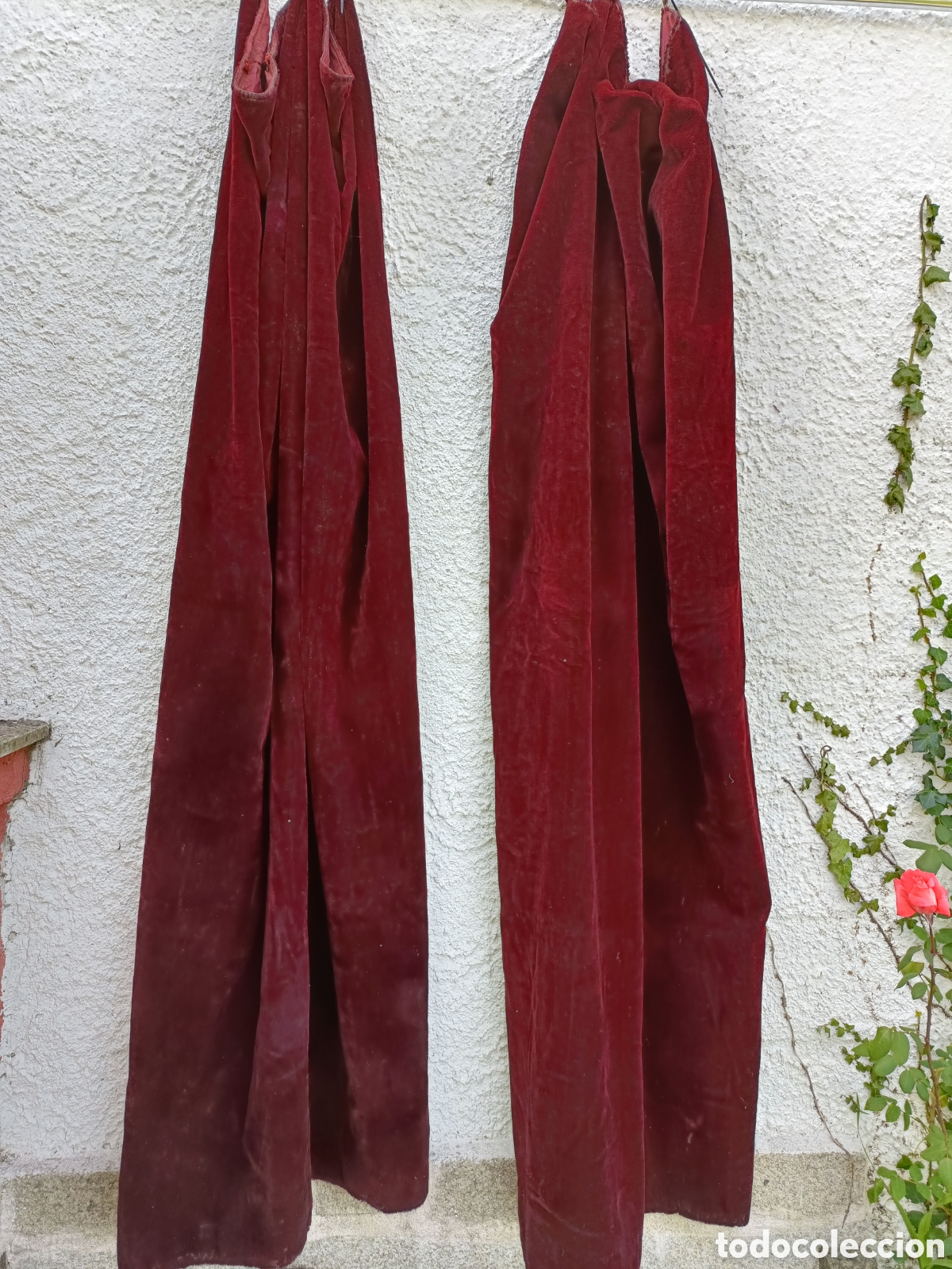 Antig&uuml;edades: Cortinas, tela terciopelo - Foto 3