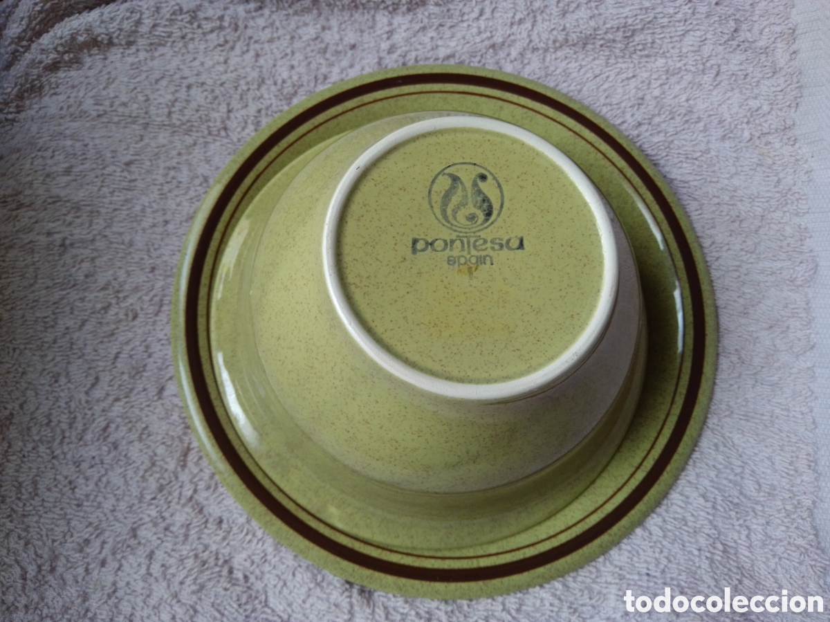 Antig&uuml;edades: SALSERA con PLATO (Marca PONTESA) - Foto 2