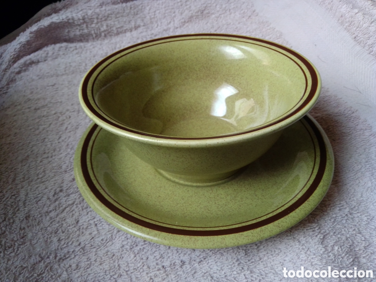 Antig&uuml;edades: SALSERA con PLATO (Marca PONTESA) - Foto 1