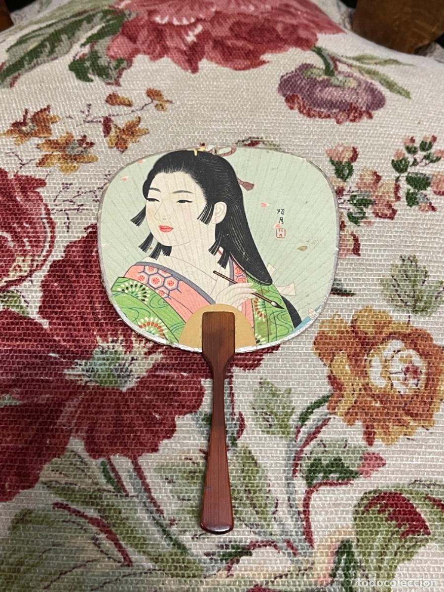 Antiques: ABANICO PAI PAI JAP&Oacute;N 1982 Kitagawa Utamaro Geisha