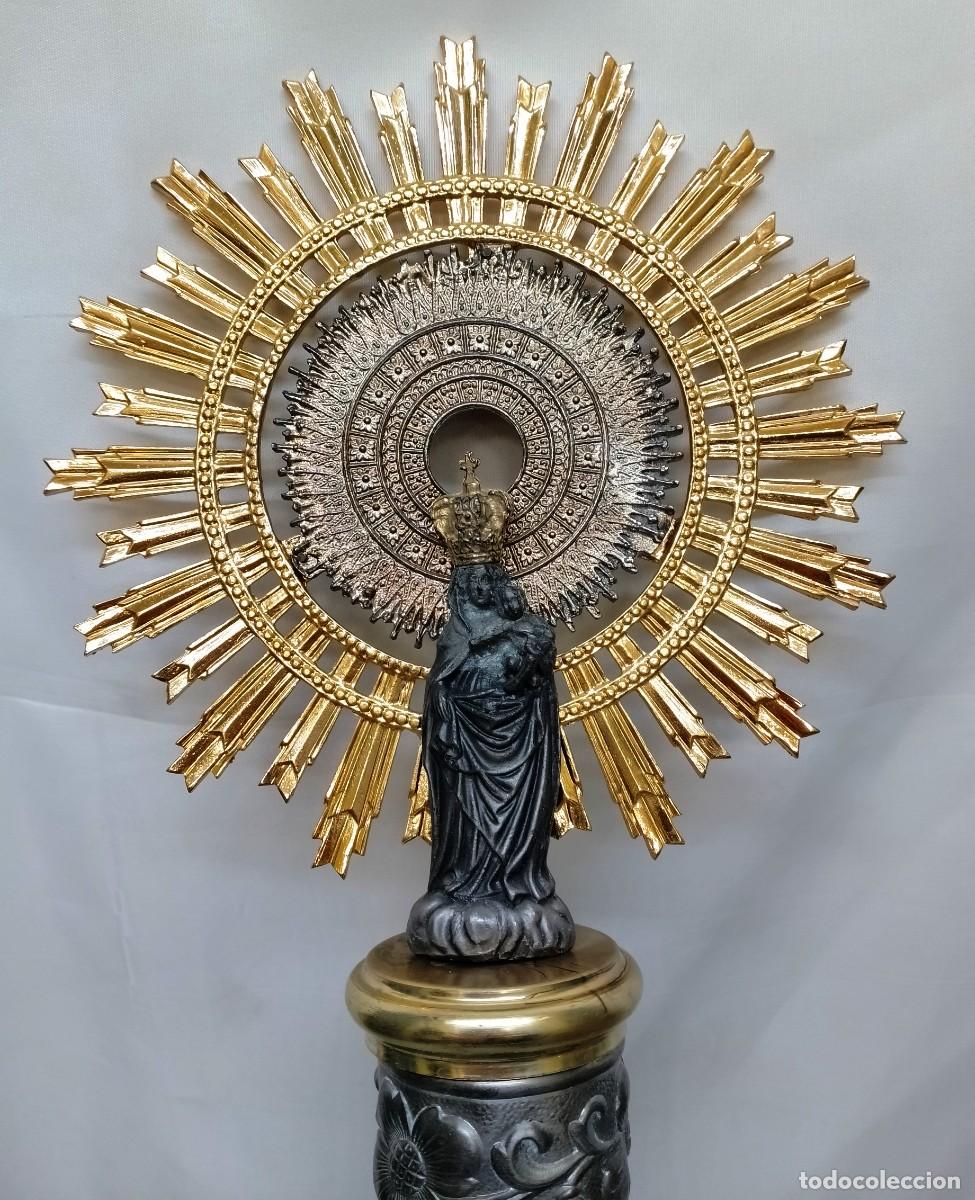 Antig&uuml;edades: VIRGEN DEL PILAR 44cm. ALABASTRO - Foto 2