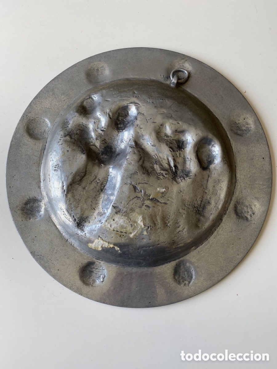 Antig&uuml;edades: Bandeja met&aacute;lica 28cm - Foto 2