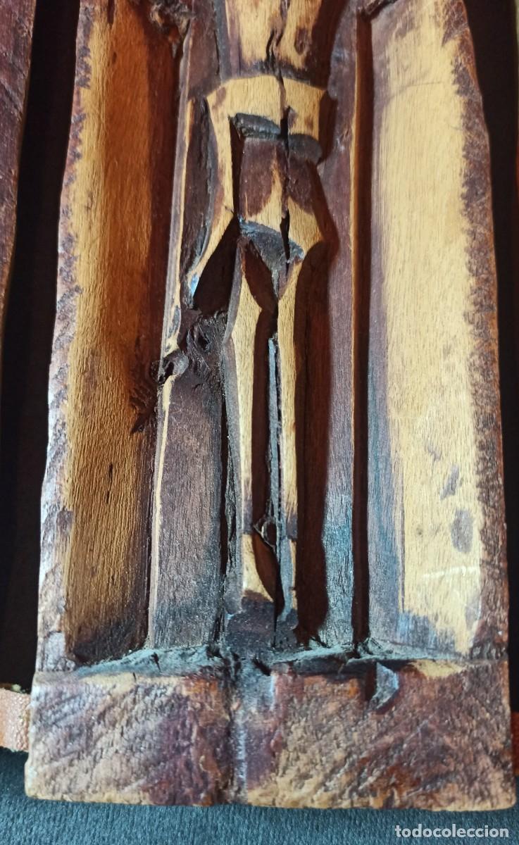 Antig&uuml;edades: Triptico muy antiguo tallado a mano. - Foto 4