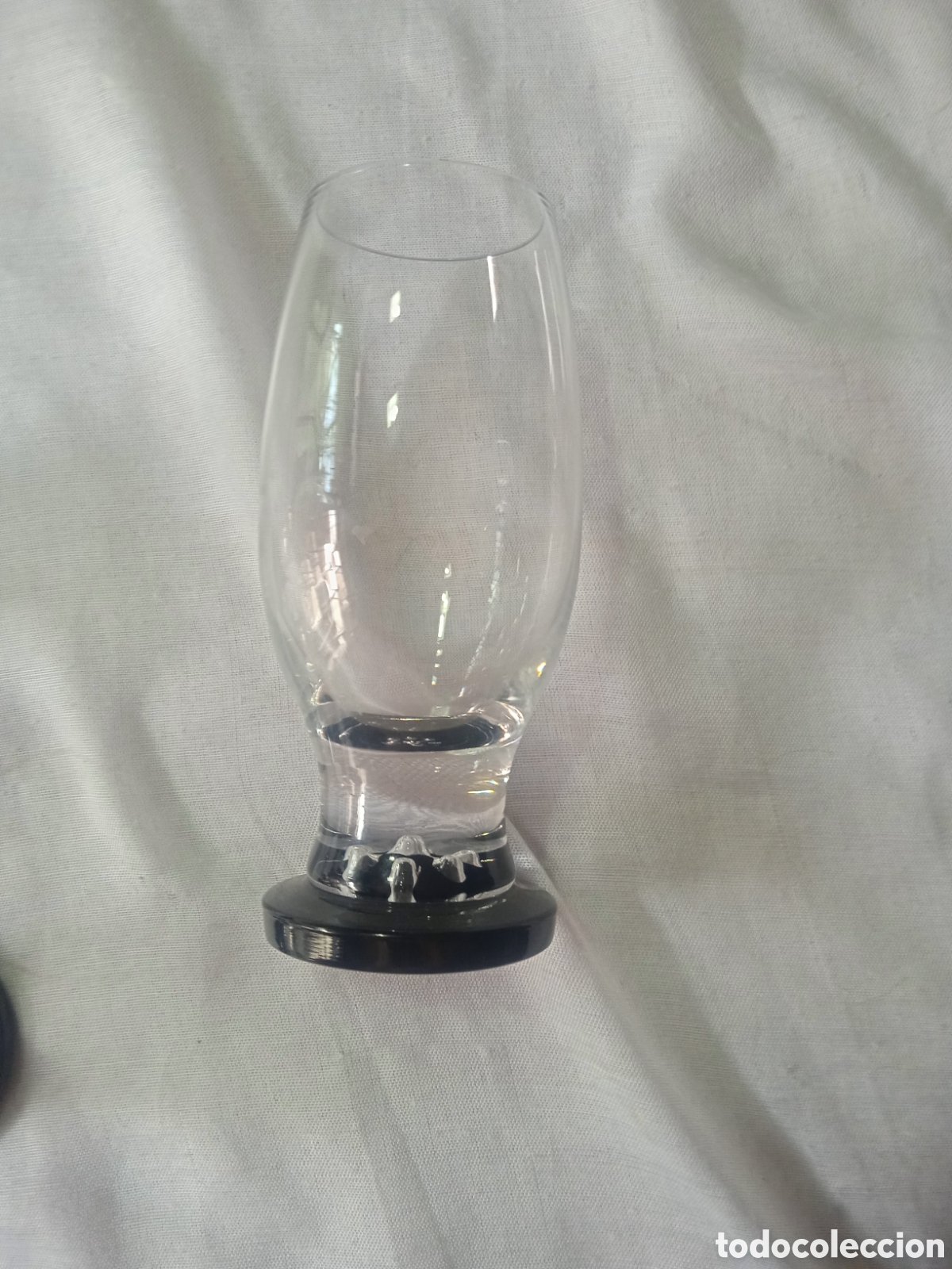 Antig&uuml;edades: 4 Vasos art deco,transparente y negro