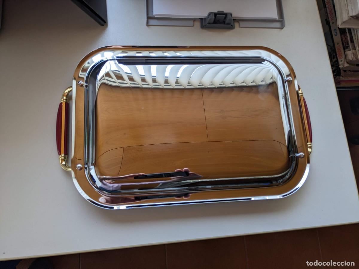 Antig&uuml;edades: BANDEJA DE LATON VINTAGE - Foto 2