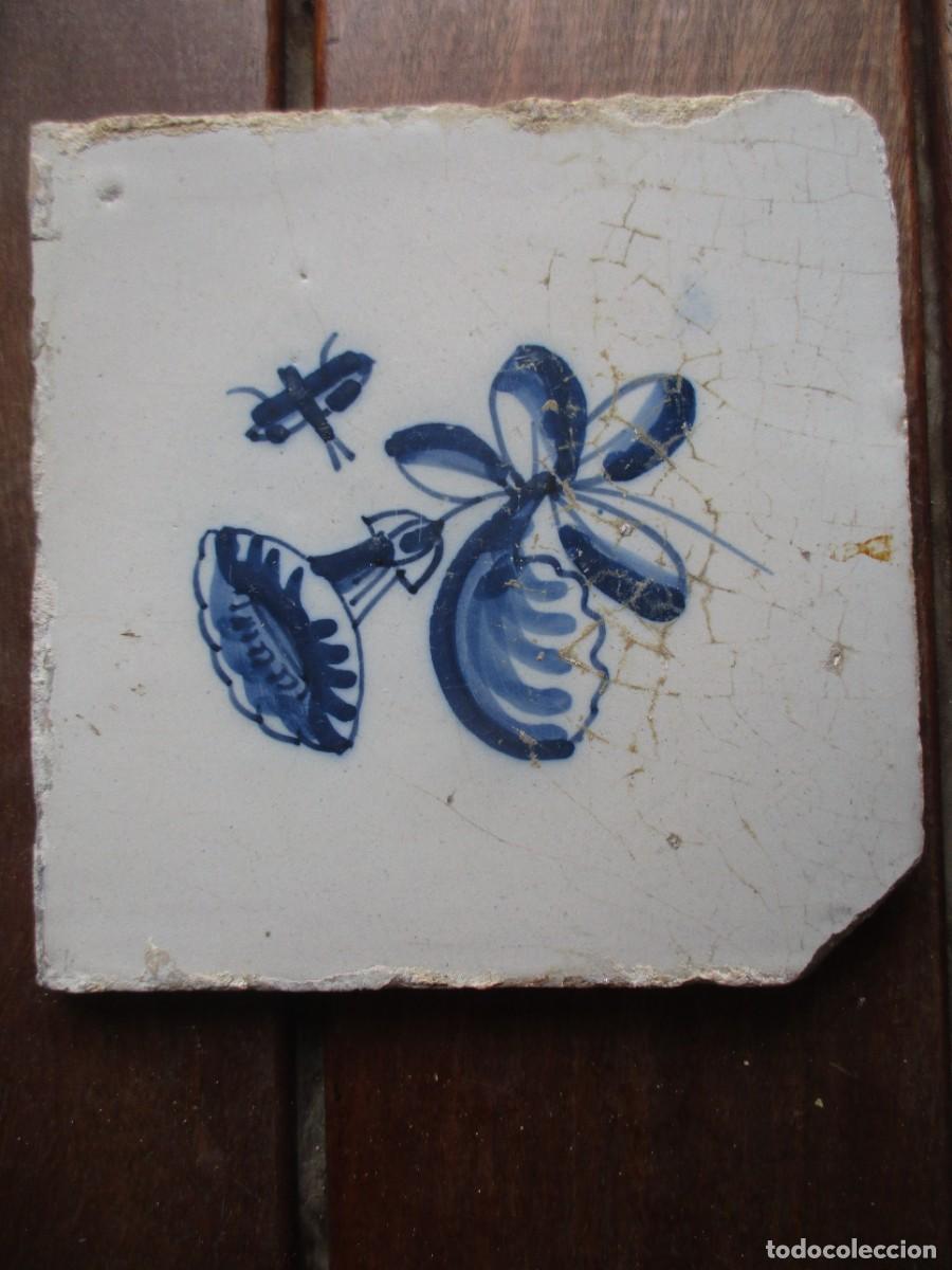 Antig&uuml;edades: Azulejo Delf siglo XVIII - Foto 1