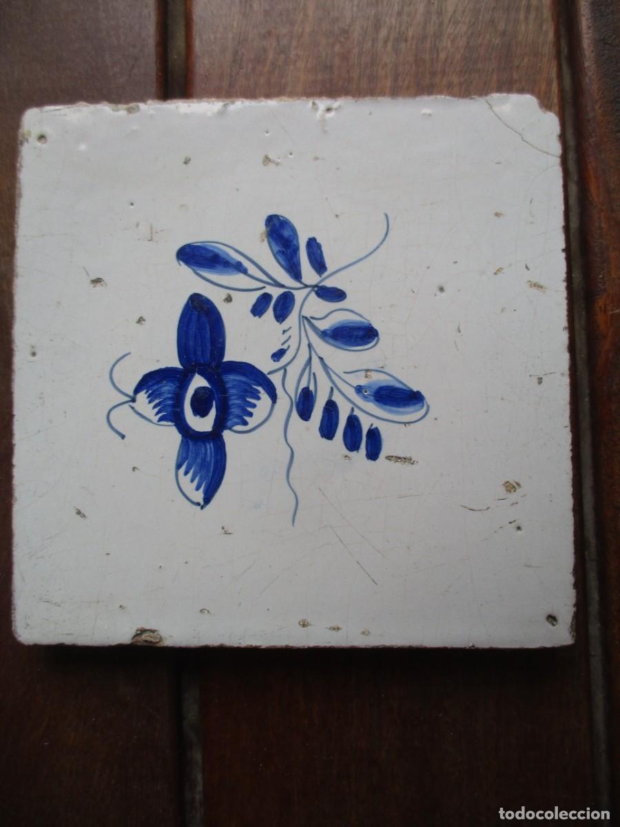 Antig&uuml;edades: Azulejo Delf siglo XVIII - Foto 1