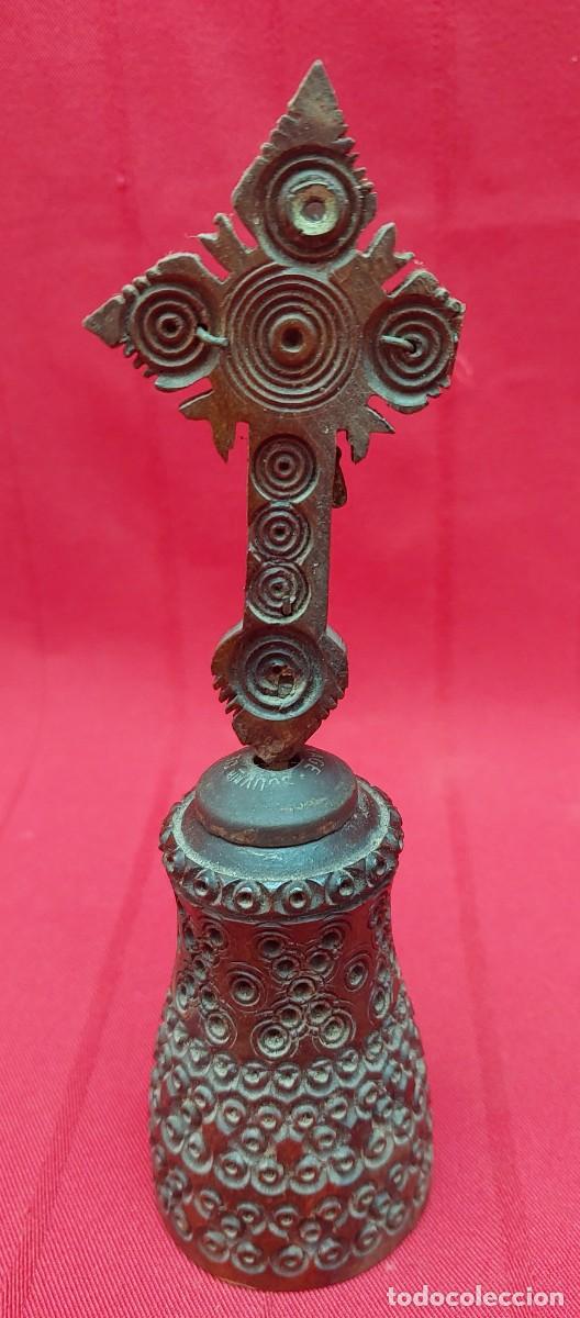 Antig&uuml;edades: CRUZ DE MADERA TALLADA - Foto 9