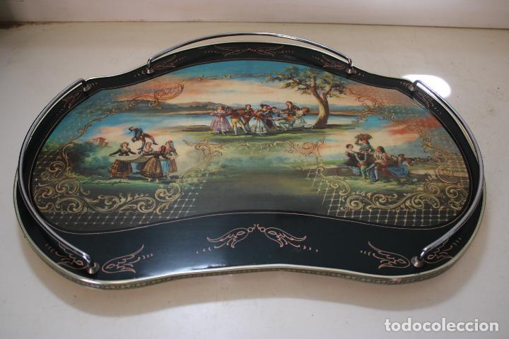 Antig&uuml;edades: bandeja de cama con patas, goya - Foto 3