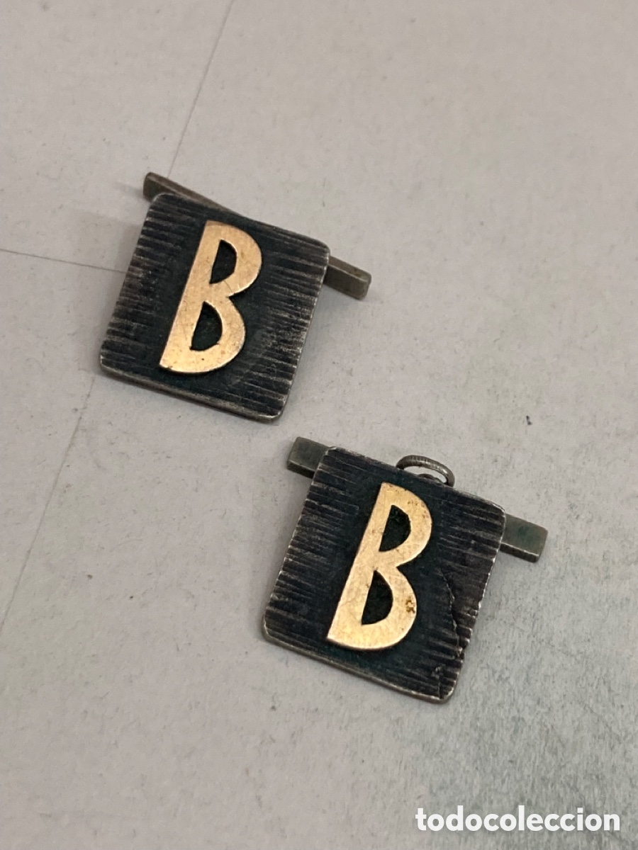 Antig&uuml;edades: Gemelos de plata con laminado oro G1 - Foto 1