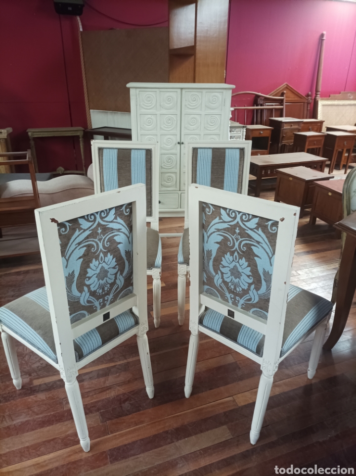 Antig&uuml;edades: Sillas de estilo tapicer&iacute;a nueva - Foto 2