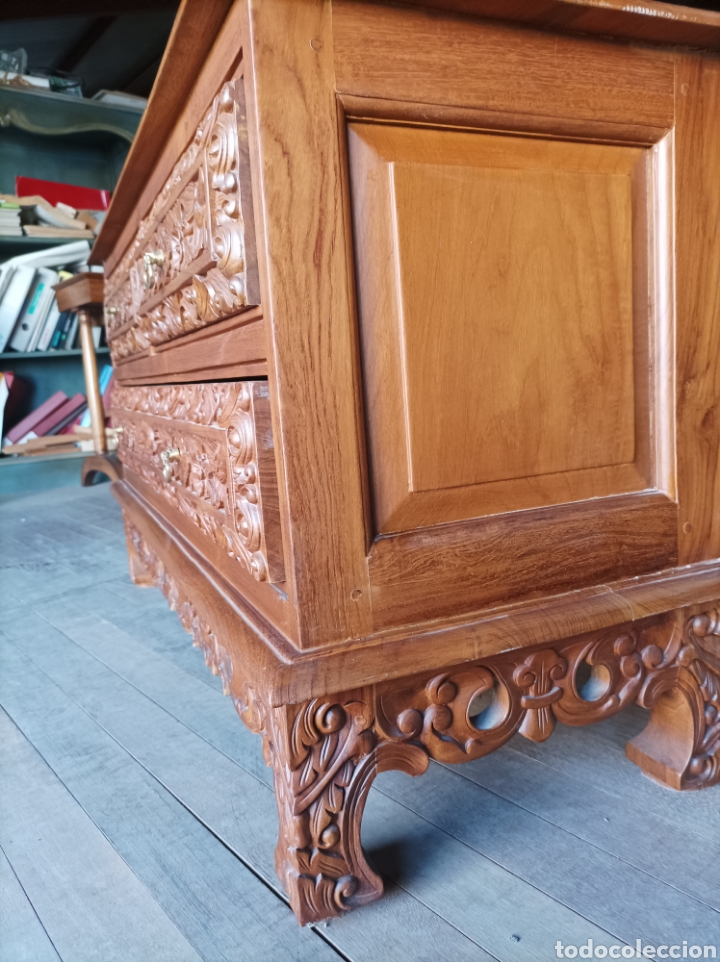 Antig&uuml;edades: Arc&oacute;n talla en madera - Foto 2