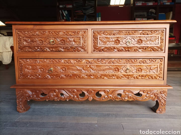 Antig&uuml;edades: Arc&oacute;n talla en madera - Foto 1