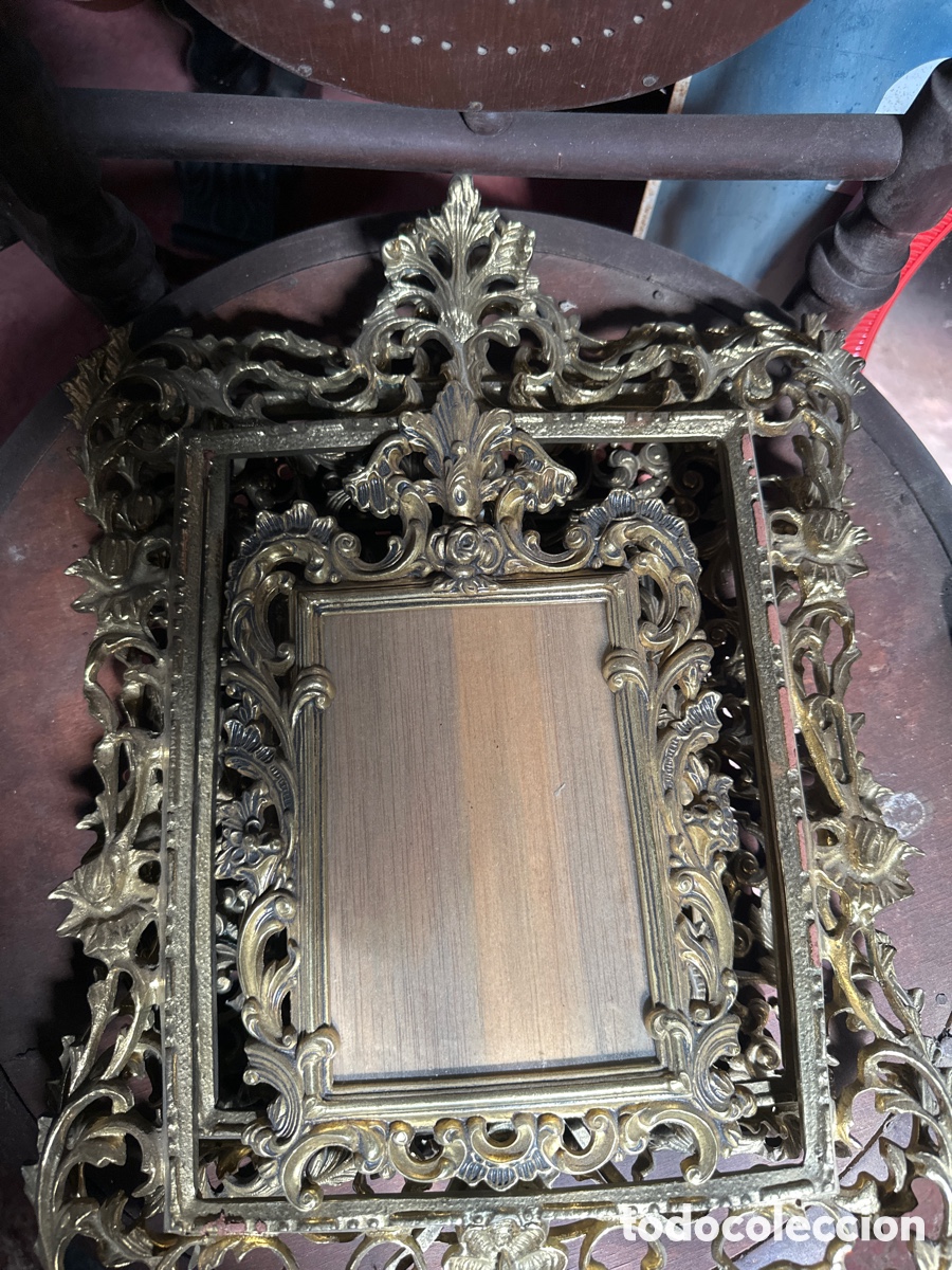 Antig&uuml;edades: Marcos de bronce antiguo estilo isabelino - Foto 3