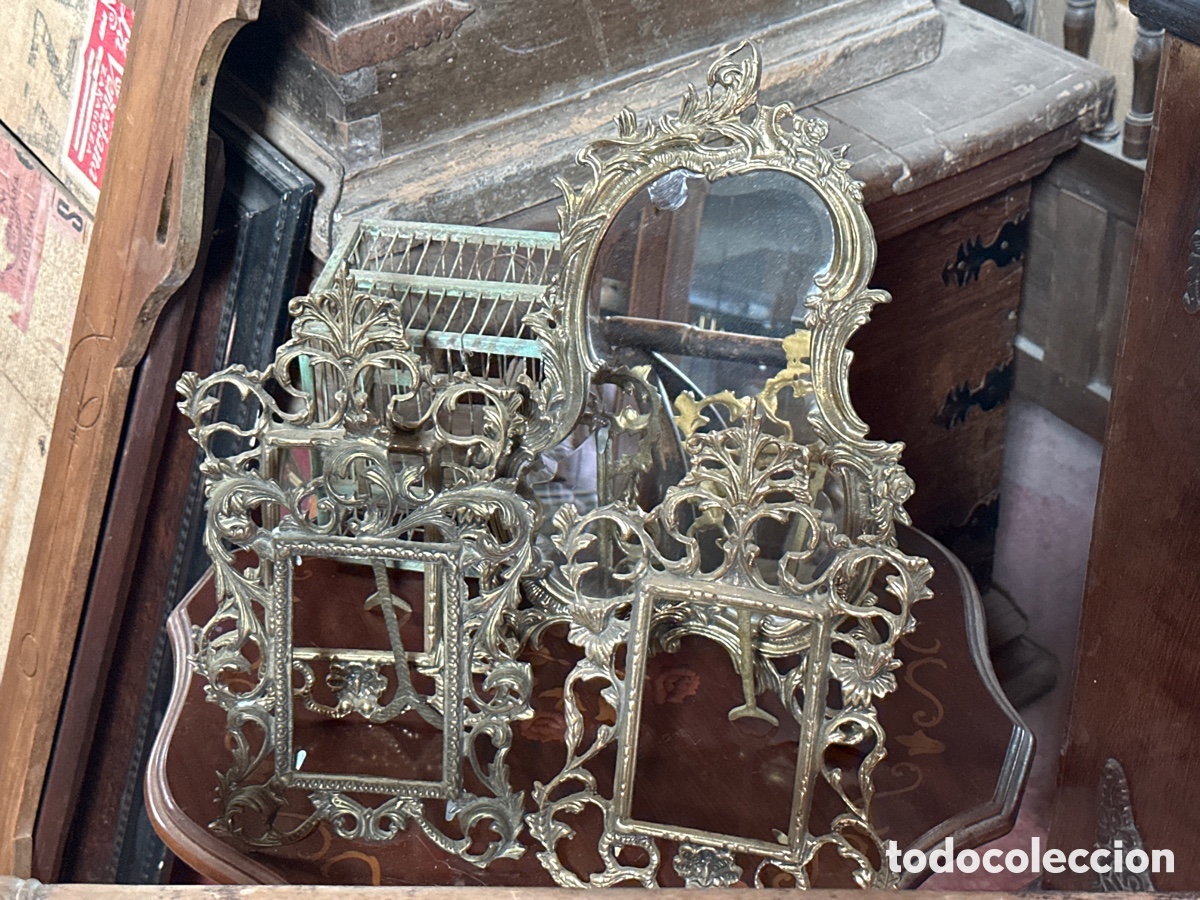 Antig&uuml;edades: Marcos de bronce antiguo estilo isabelino - Foto 1