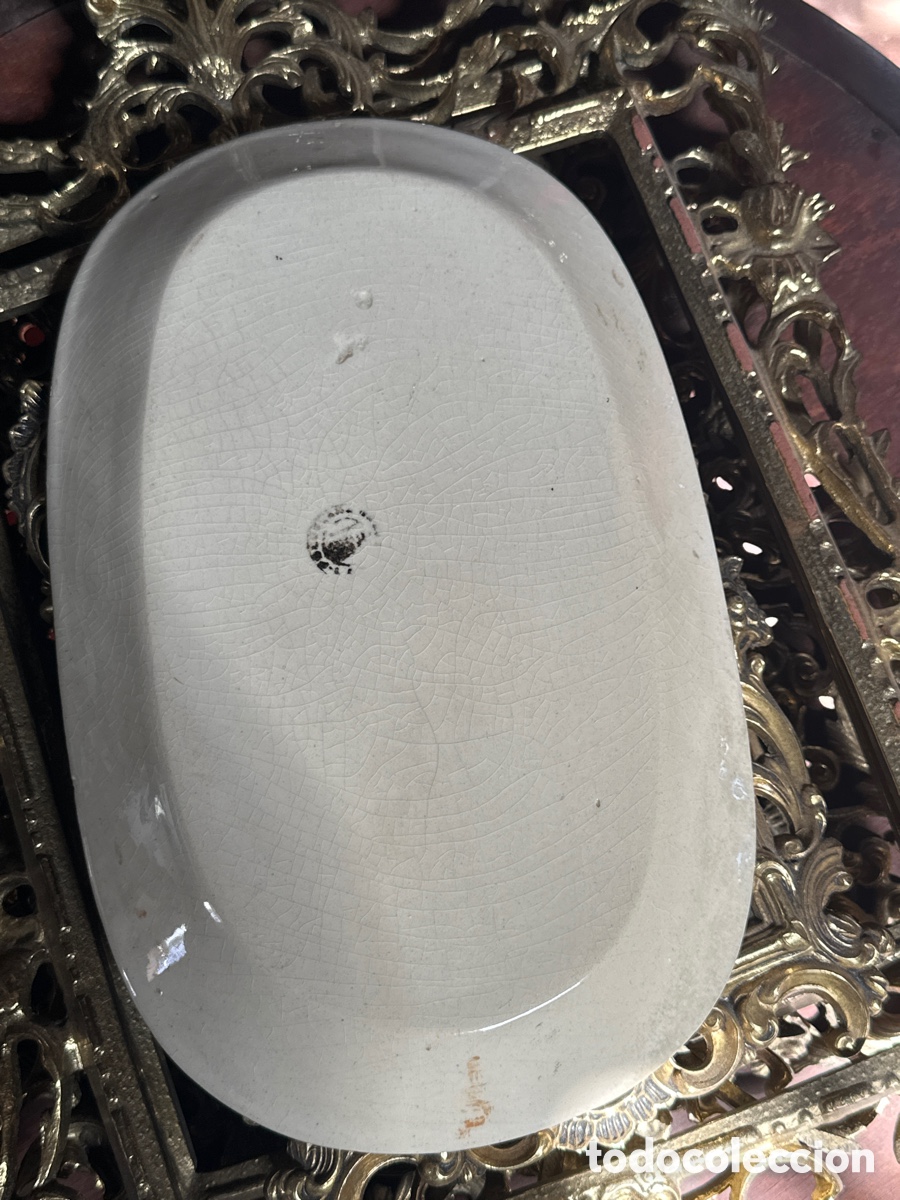 Antig&uuml;edades: Bandeja de porcelana con reflejo - Foto 2