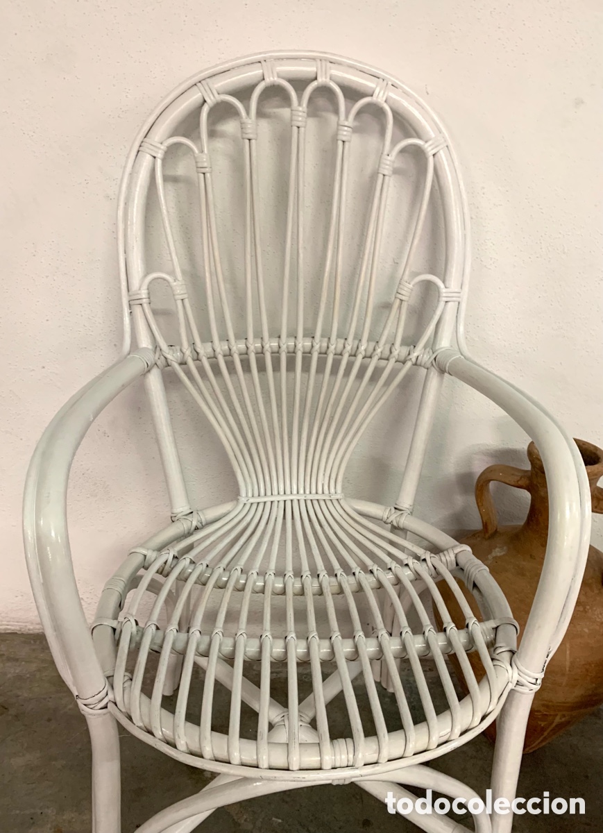 Antig&uuml;edades: SILL&Oacute;N ANTIGUO DE BAMB&Uacute; - Foto 8