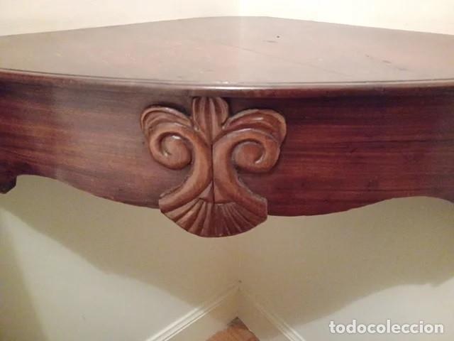 Antig&uuml;edades: Mesa esquinera madera maciza - Foto 2