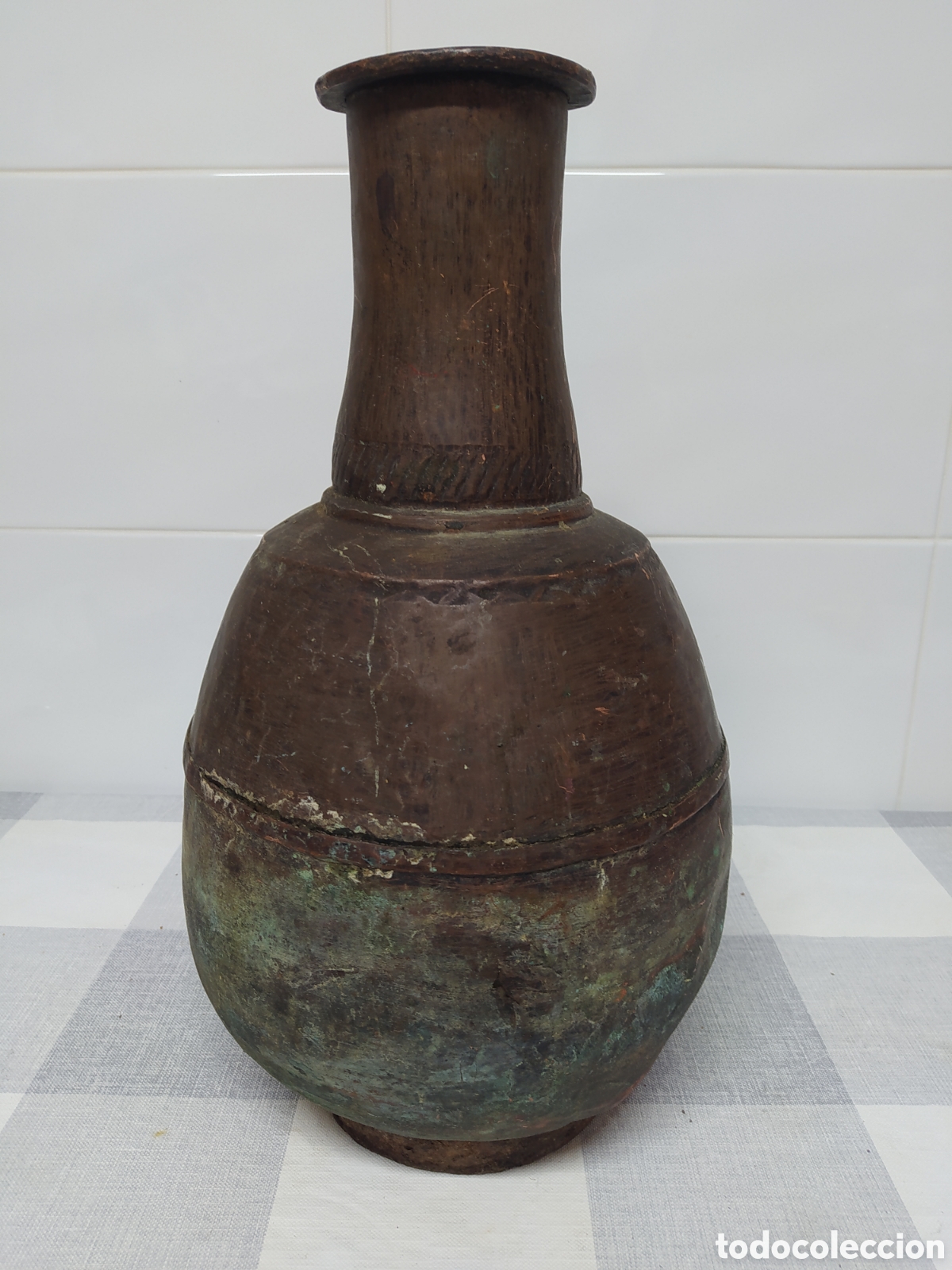 Antig&uuml;edades: ANTIGUA &Aacute;NFORA CANTARA DE COBRE - Foto 3