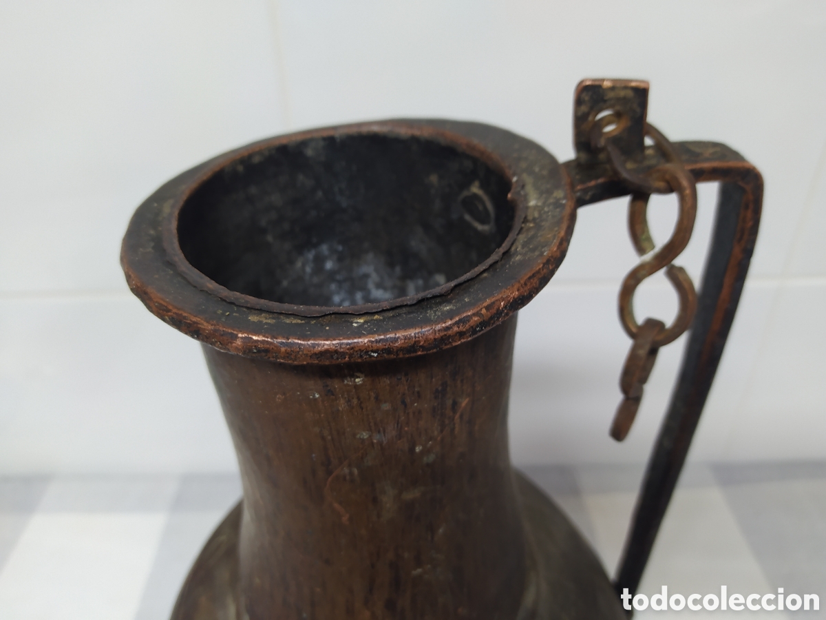Antig&uuml;edades: ANTIGUA &Aacute;NFORA CANTARA DE COBRE - Foto 6