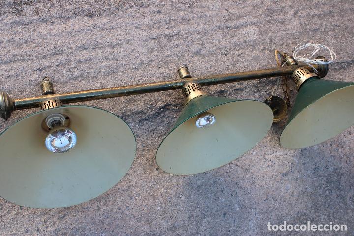 Antig&uuml;edades: lampara verde de villar - Foto 2